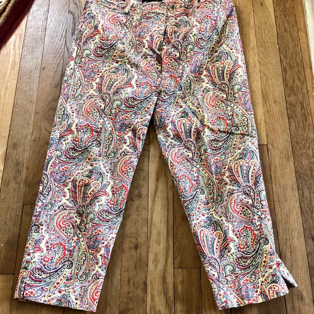 Talbots paisley pants
